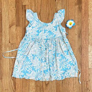 NWOT MILSON KY'S | Blue Girls' Hawaiian Dress with Hair Flower